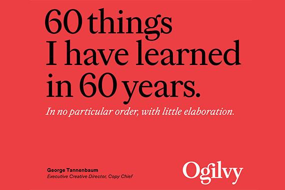 George Tannenbaum compartió “60 cosas que aprendí en 60 años”