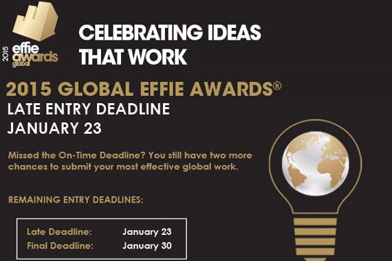 Global Effie Awards: Última semana para inscribir piezas