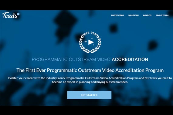 Teads lanza el primer programa de acreditación de video outstream programático 