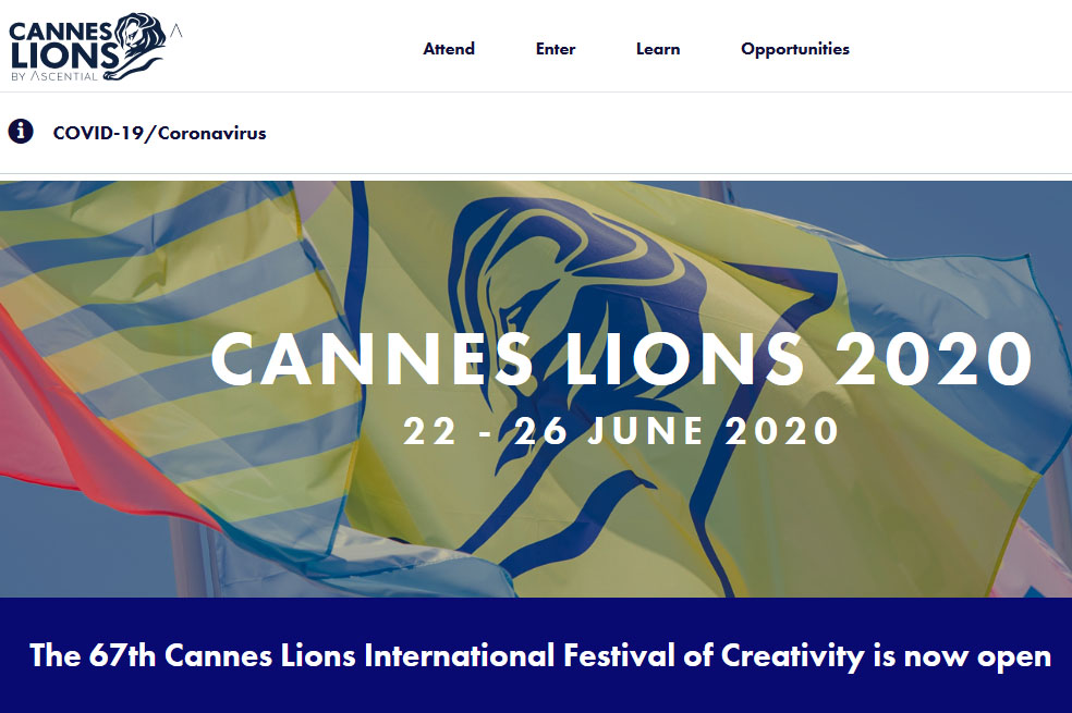 Cannes Lions menciona por primera vez el coronavirus en su página web y Fox News canceló su upfront