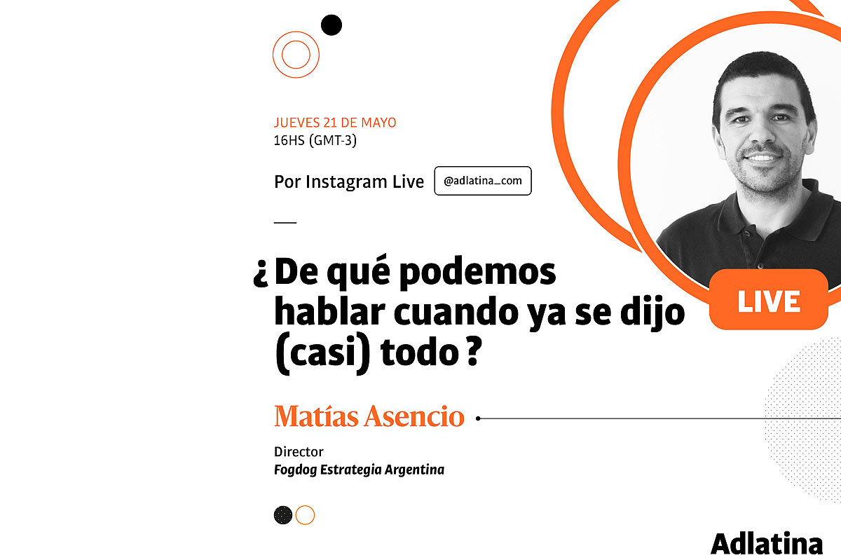 Matías Asencio llega al ciclo de entrevistas de Adlatina Live