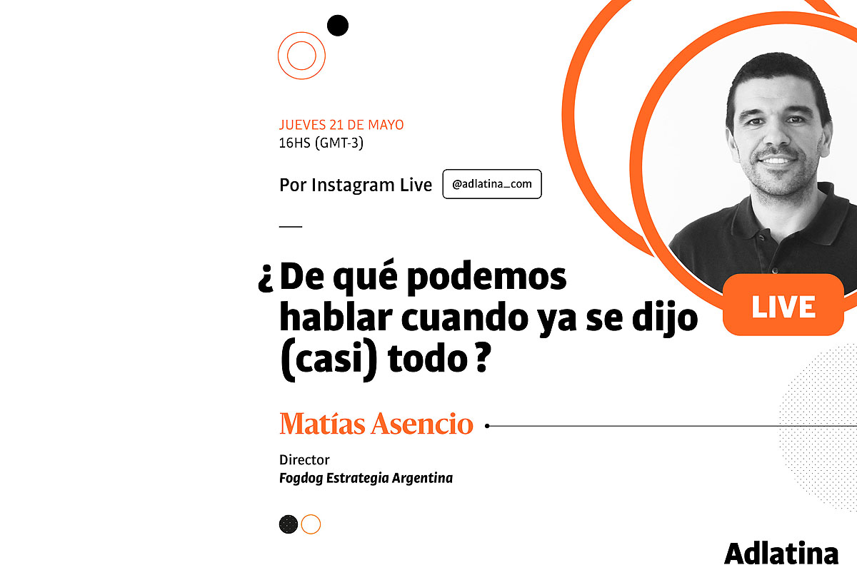 Matías Asencio llega hoy al ciclo de entrevistas de Adlatina Live
