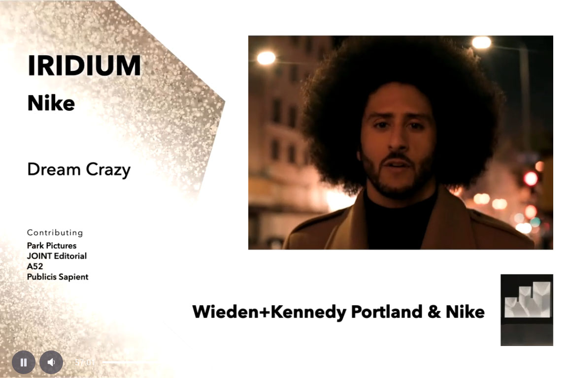 “Dream crazy”, de W+K para Nike, se llevó el primer Iridium Effie