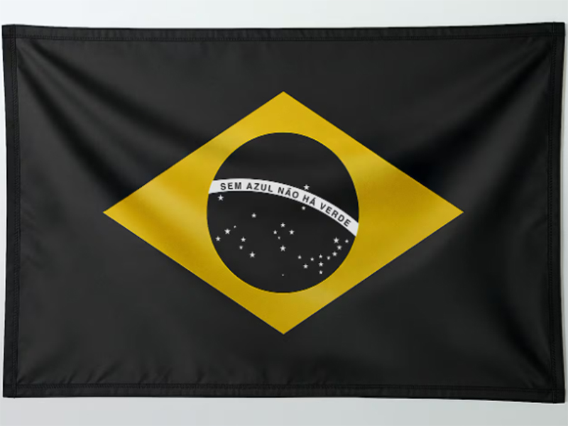 La bandera de Brasil recibe un sombrío cambio de imagen para hacer sonar la alarma sobre los océanos de la Tierra