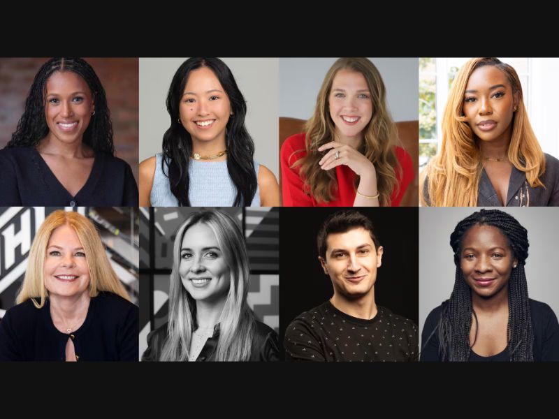 Fila superior (de izq. a der.): Sydney Stanback, Gia Lee, Libby Rodney, Olamide Olowe. Fila inferior (de izq. a der.): Heidi Browning, Bridget Evans, Reid Litman, Tamika Young. (Contribución)