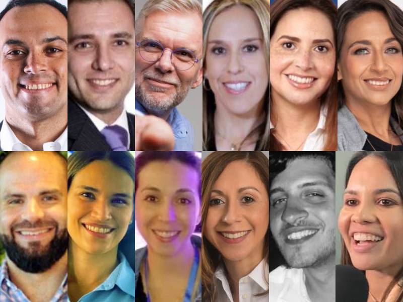 Arriba, Fernando Jaén, Fernando Ortiz, Kim Waigel, Natalia Hernández, Angélica Alvarado y Ana Patricia Salazar; abajo, Rodrigo González Paniza, Ana Quintero, Vivian Prieto, Marisol Yap, Rodolfo Restrepo y Ana Carolina Redondo.