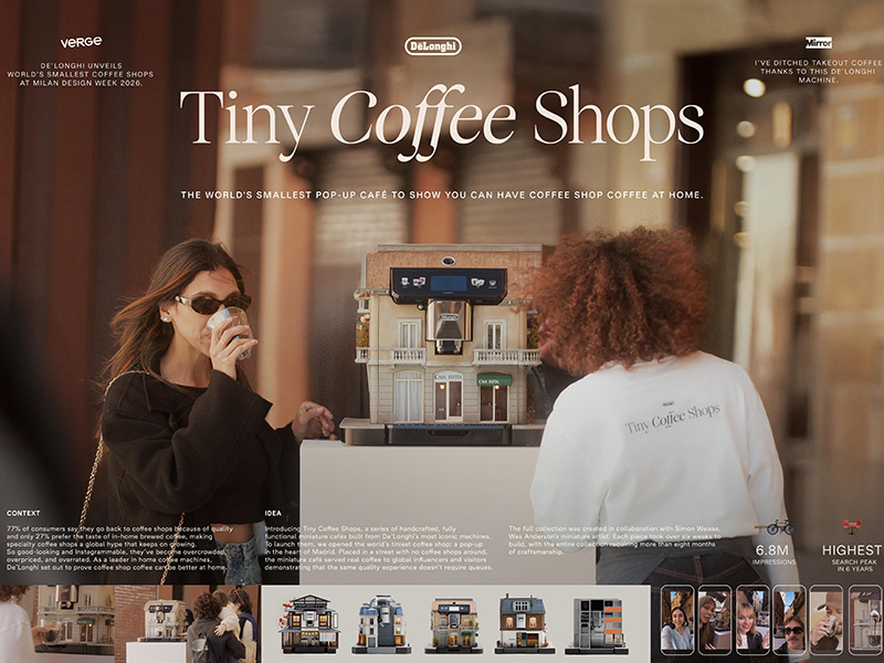 Luego de haber sido premiada con un oro el lunes, ayer, la cmpaña Tiny coffee shop, de Lola Madri, se llegó un GP.
