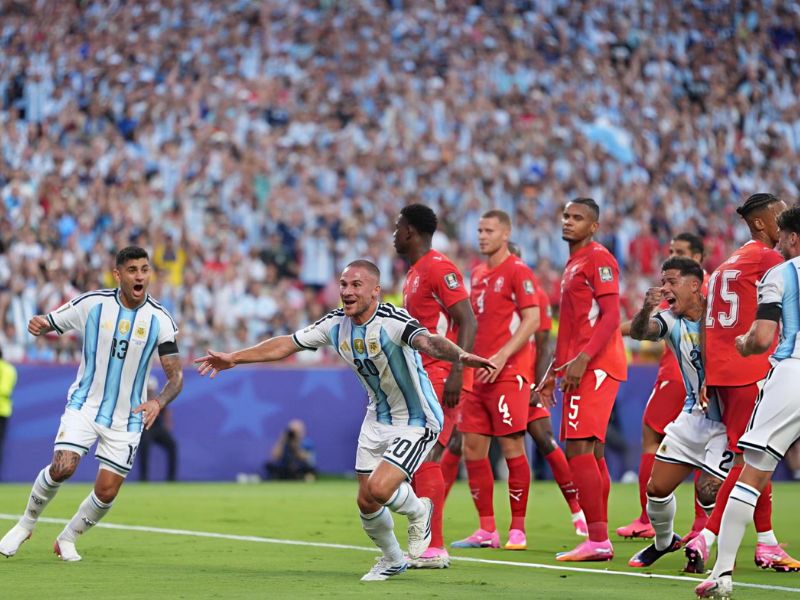 La selección argentina se enfrentó a Suiza el sábado pasado a las 22 horas, y logró pasar a las semifinales. 
