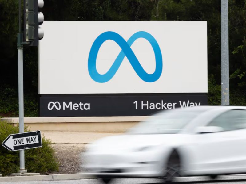 La sede de Meta en Menlo Park, California. (Benjamin Fanjoy/Bloomberg)