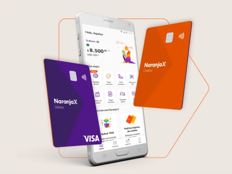 Naranja X es una compañía de tecnología financiera y cuenta digital de origen argentino que permite gestionar dinero, ahorrar, pedir préstamos y usar tarjetas de crédito o débito desde una aplicación móvil. Evolucionó a partir de la clásica Tarjeta Naranja fundada en Córdoba en 1985.
