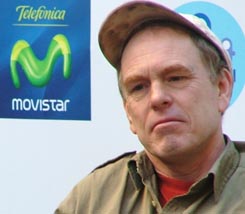 Un ilusionista del dibujo callejero se inspira en Movistar